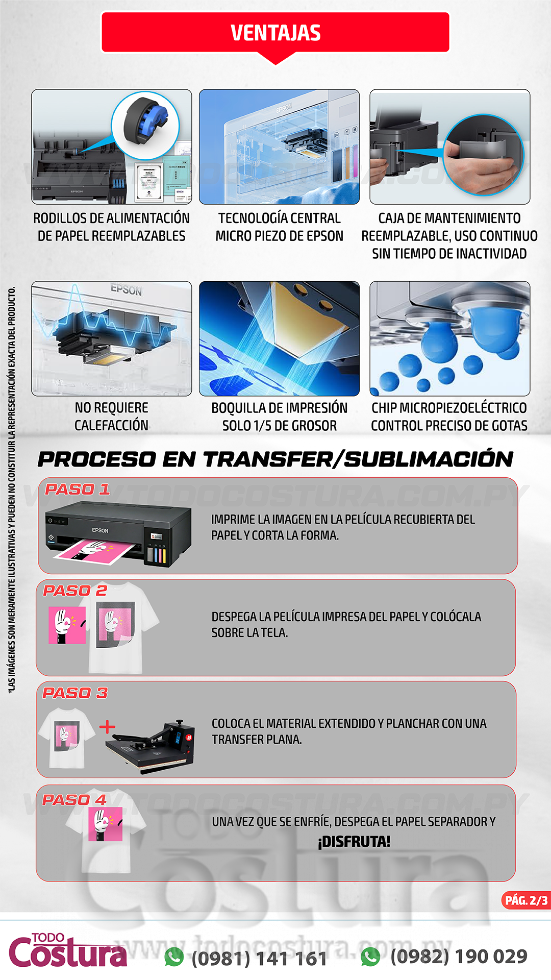 IMPRESORA SUBLIMACION (A3) EPSON L11058 - 4 COLORES